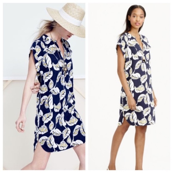 J. Crew Dresses & Skirts - J. Crew linen floral print shift dress Sz S